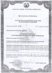 Шаходатнома дар замима